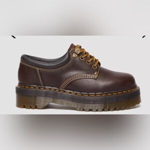 Dr. Martens Brown 8053 Arc Crazy Horse Oxfords Chunky Sole Platform Shoes